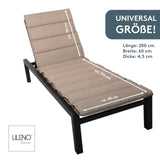 Liegenauflage perfekt für Strandliege, Sonnenliege Auflage, Gartenliege Auflage