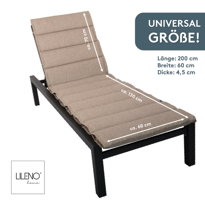 Liegenauflage perfekt für Strandliege, Sonnenliege Auflage, Gartenliege Auflage