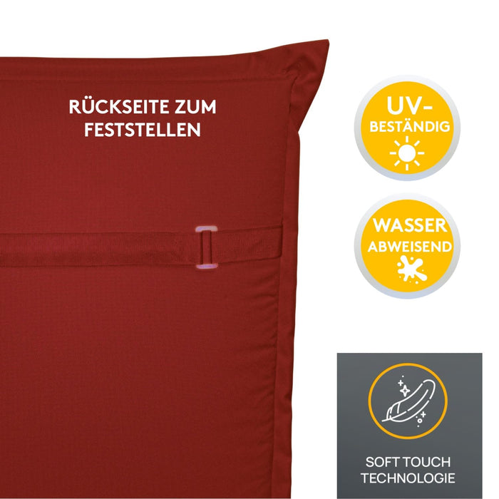 Hochlehnerauflage MIAMI - Gartenstuhl Auflage, bequeme Sitzauflage für Gartenmöbel, Stuhlkissen