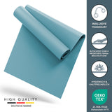 Yogamatte Gymnastikmatte 180x60 cm inkl. Tragegurt, rutschfeste Fitnessmatte