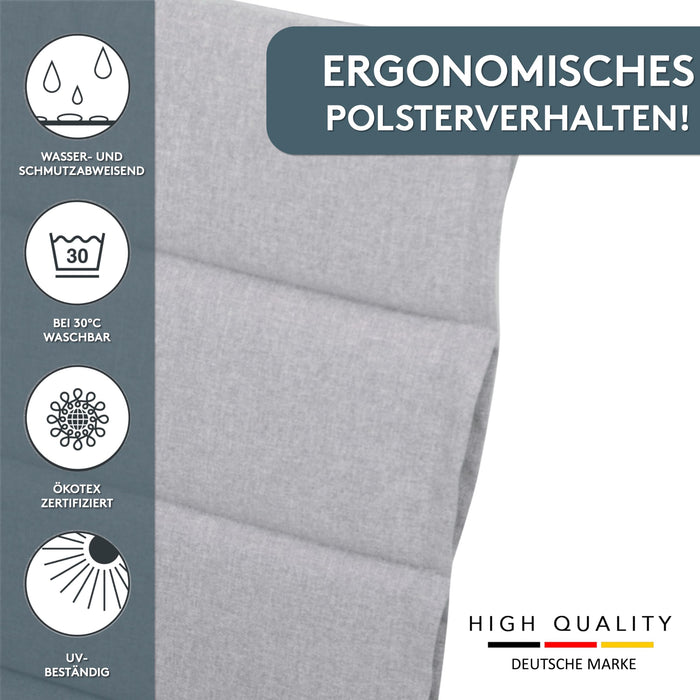 Liegenauflage perfekt für Strandliege, Sonnenliege Auflage, Gartenliege Auflage