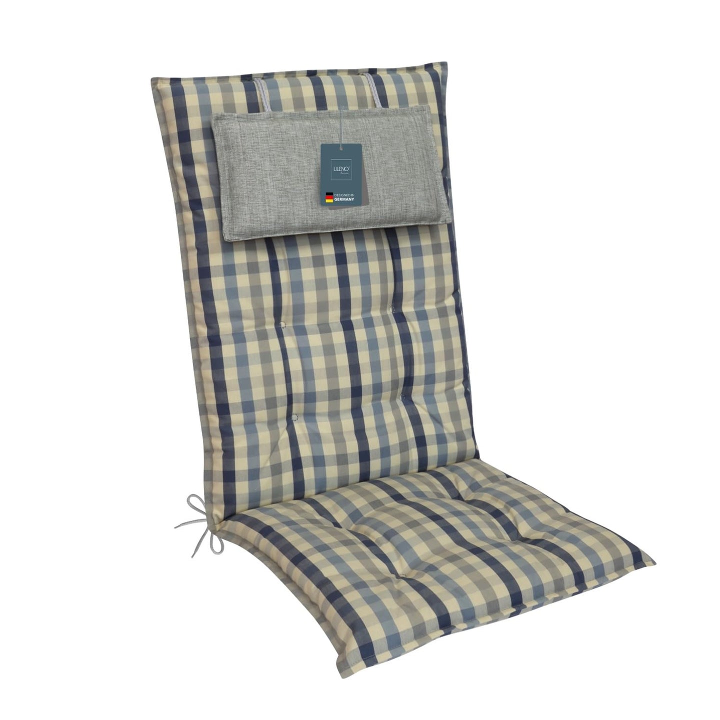 Hochlehnerauflage 1er Set MARBELLA - Gartenstuhl Auflage, bequeme Sitzauflage für Gartenmöbel, Stuhlkissen