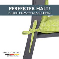 Hochlehnerauflage Gartenstuhl Auflage 1er Set FLORENCE, bequeme Sitzauflage für Gartenmöbel, Stuhlkissen