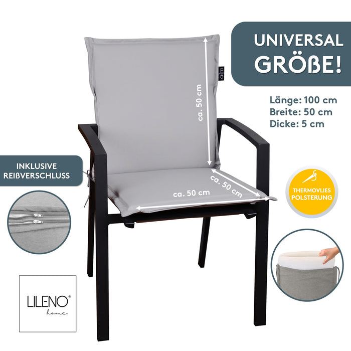 Niedriglehnerauflage MIAMI - Gartenstuhl Auflage, bequeme Sitzauflage für Gartenmöbel, Stuhlkissen