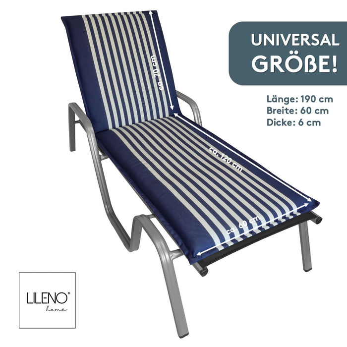 Liegenauflage MALTA perfekt für Strandliege, Sonnenliege Auflage, Gartenliege Auflage