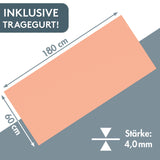 Yogamatte Gymnastikmatte 180x60 cm inkl. Tragegurt, rutschfeste Fitnessmatte