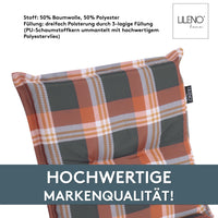 Niedriglehnerauflage 1er Set MARBELLA - Gartenstuhl Auflage, bequeme Sitzauflage für Gartenmöbel, Stuhlkissen