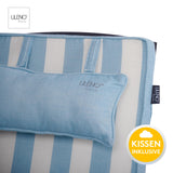 Liegenauflage mit Kopfkissen MARBELLA perfekt für Strandliegen, Sonnenliege Auflage, Gartenliege Auflage