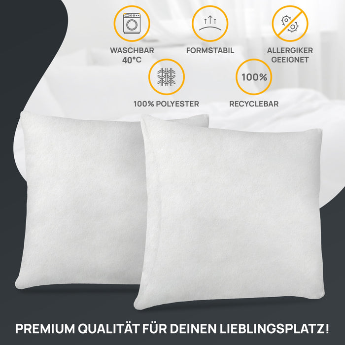 Kissenfüllung Vlieskissen 2er Set in verschiedenen Größen - Made in Germany