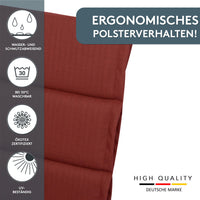 Liegenauflage perfekt für Strandliege, Sonnenliege Auflage, Gartenliege Auflage