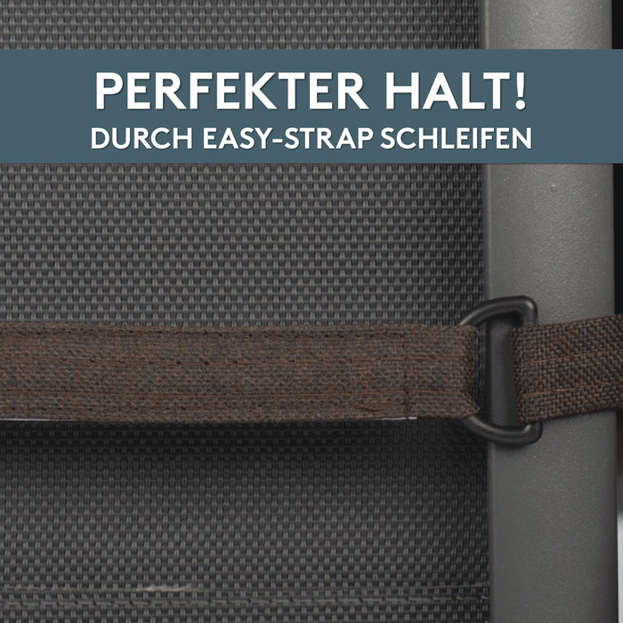 Hochlehnerauflage 2er Set ALUTEX bequeme Sitzauflage für Gartenmöbel, Stuhlkissen für Klappstühle