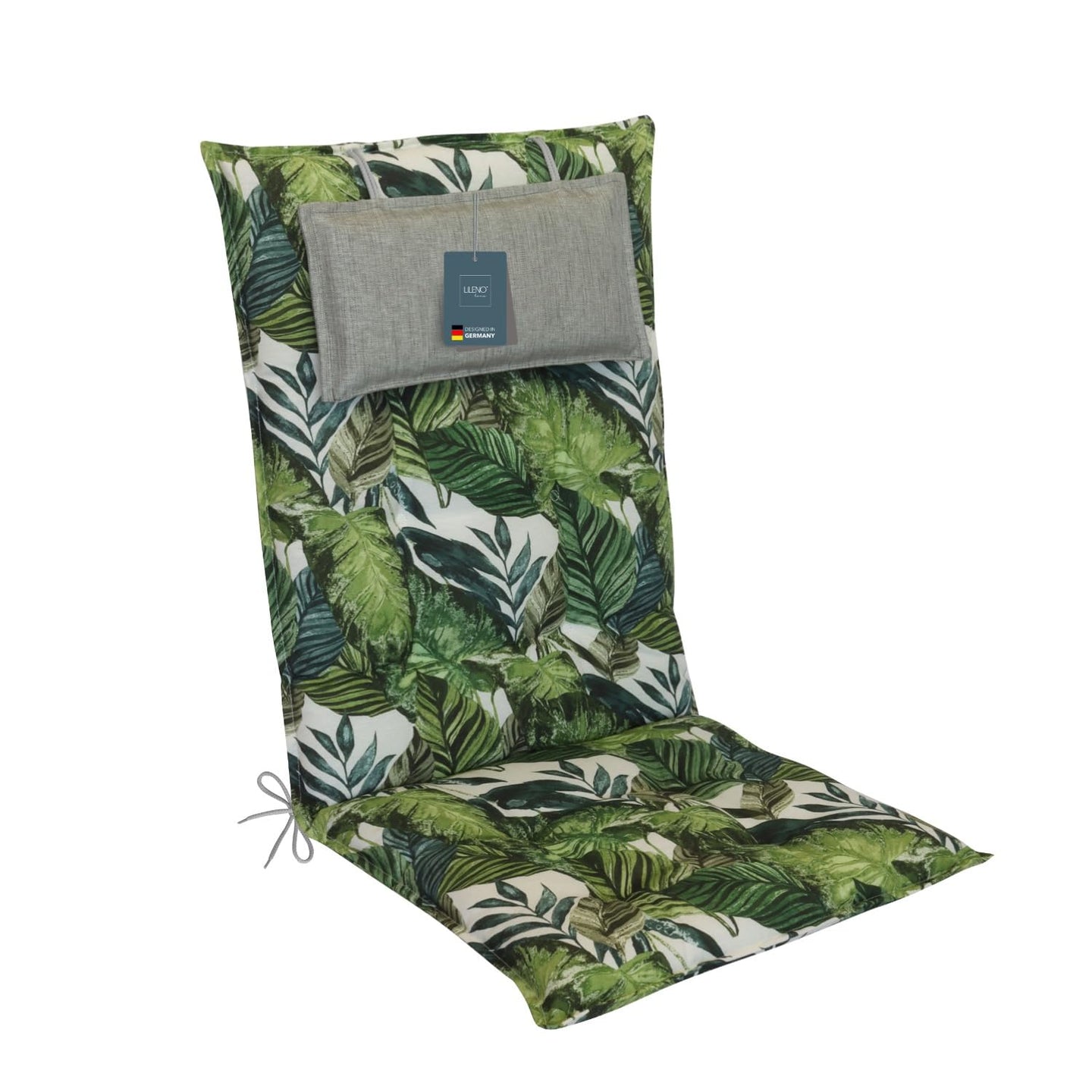 Hochlehnerauflage 1er Set MARBELLA - Gartenstuhl Auflage, bequeme Sitzauflage für Gartenmöbel, Stuhlkissen