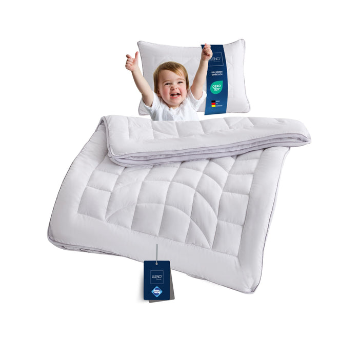 Premium 4-Jahreszeiten Bettdecke mit CoolComfort Klimanetz - in verschiedenen Größen und optional mit Kissen