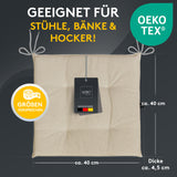Stuhlkissen 4er Set LAURA FIUME - Sitzkissen für Gartenstuhl, Küchenstuhl oder Esszimmerstuhl