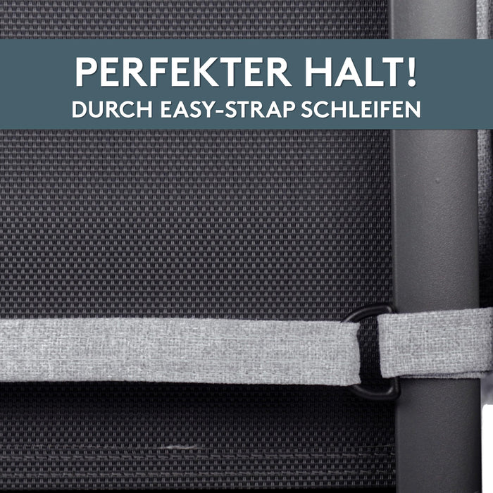 Hochlehnerauflage 2er Set ALUTEX bequeme Sitzauflage für Gartenmöbel, Stuhlkissen für Klappstühle