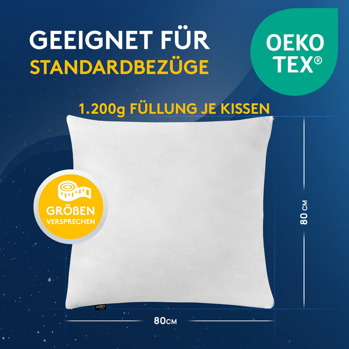 Microfaserkissen 6er Set - geeignet für Allergiker, in verschiedenen Größen - Made in Germany