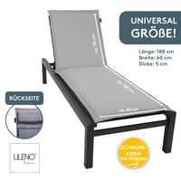 Liegenauflage MALTA perfekt für Strandliege, Sonnenliege Auflage, Gartenliege Auflage
