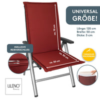 Hochlehnerauflage MIAMI - Gartenstuhl Auflage, bequeme Sitzauflage für Gartenmöbel, Stuhlkissen