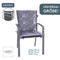Polsterauflage Niedriglehner 1er Set, bequeme Sitzauflage für Gartenstühle, Stuhlkissen