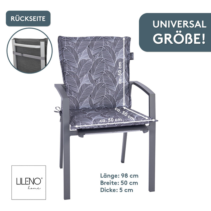 Polsterauflage Niedriglehner 1er Set, bequeme Sitzauflage für Gartenstühle, Stuhlkissen