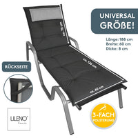 Liegenauflage MARBELLA perfekt für Strandliegen, Sonnenliege Auflage, Gartenliege Auflage