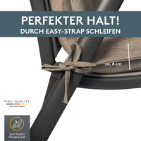 Hochlehnerauflage 1er Set MARBELLA - Gartenstuhl Auflage, bequeme Sitzauflage für Gartenmöbel, Stuhlkissen
