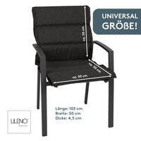 Polsterauflage Niedriglehner 1er Set, bequeme Sitzauflage für Gartenmöbel, Stuhlkissen