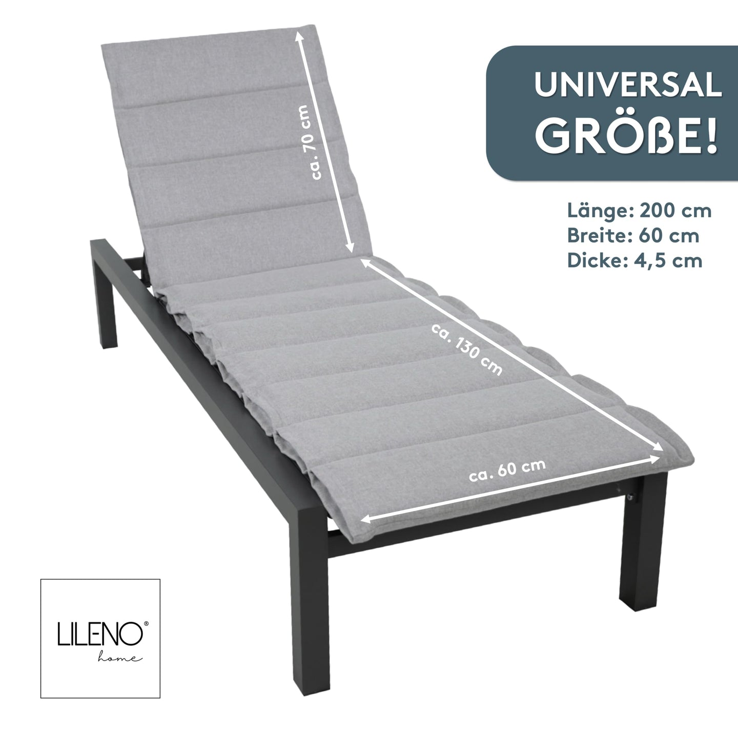 Liegenauflage perfekt für Strandliege, Sonnenliege Auflage, Gartenliege Auflage