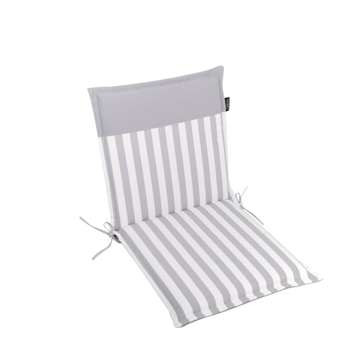 Niedriglehnerauflage 1er Set MALTA - Gartenstuhl Auflage, bequeme Sitzauflage für Gartenmöbel, Stuhlkissen